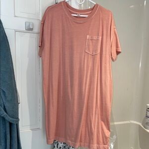 Soft Coral T-Shirt with Pocket